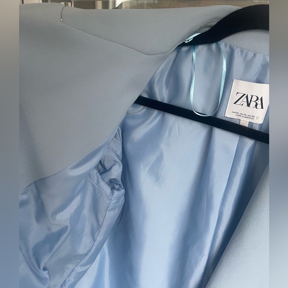 Zara Oversized Light Blue Blazer Size Large - Picture 4 of 7